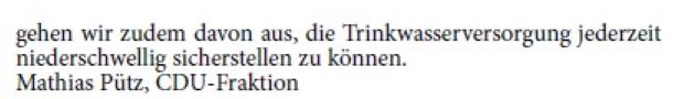 Zweifelsfrei werden wir es in der Zukunft mit mehr Hitzetagen zu tun haben. Als Konsequenz haben auch wir den Hitzeaktionsplan auf kommunaler Ebene mitbeschlossen. Klimafolgenanpassung in Walldorf heißt für uns, nicht überstürzt Maßnahmenpakete aus Großstädten zu übernehmen oder bürokratische Ungetüme an Szenarien mit entsprechenden Reaktionskatalogen anzufertigen, sondern vor allem die für unsere Größenordnung geeigneten Mittel und Wege zu finden, gesundheitliche Risiken für unsere Bevölkerung abzumildern. Konkret auf die sommerliche Hitze bezogen heißt dies, Refill-Stationen der gleichnamigen Initiative in Geschäften öffentlichen Trinkbrunnen vorzuziehen.