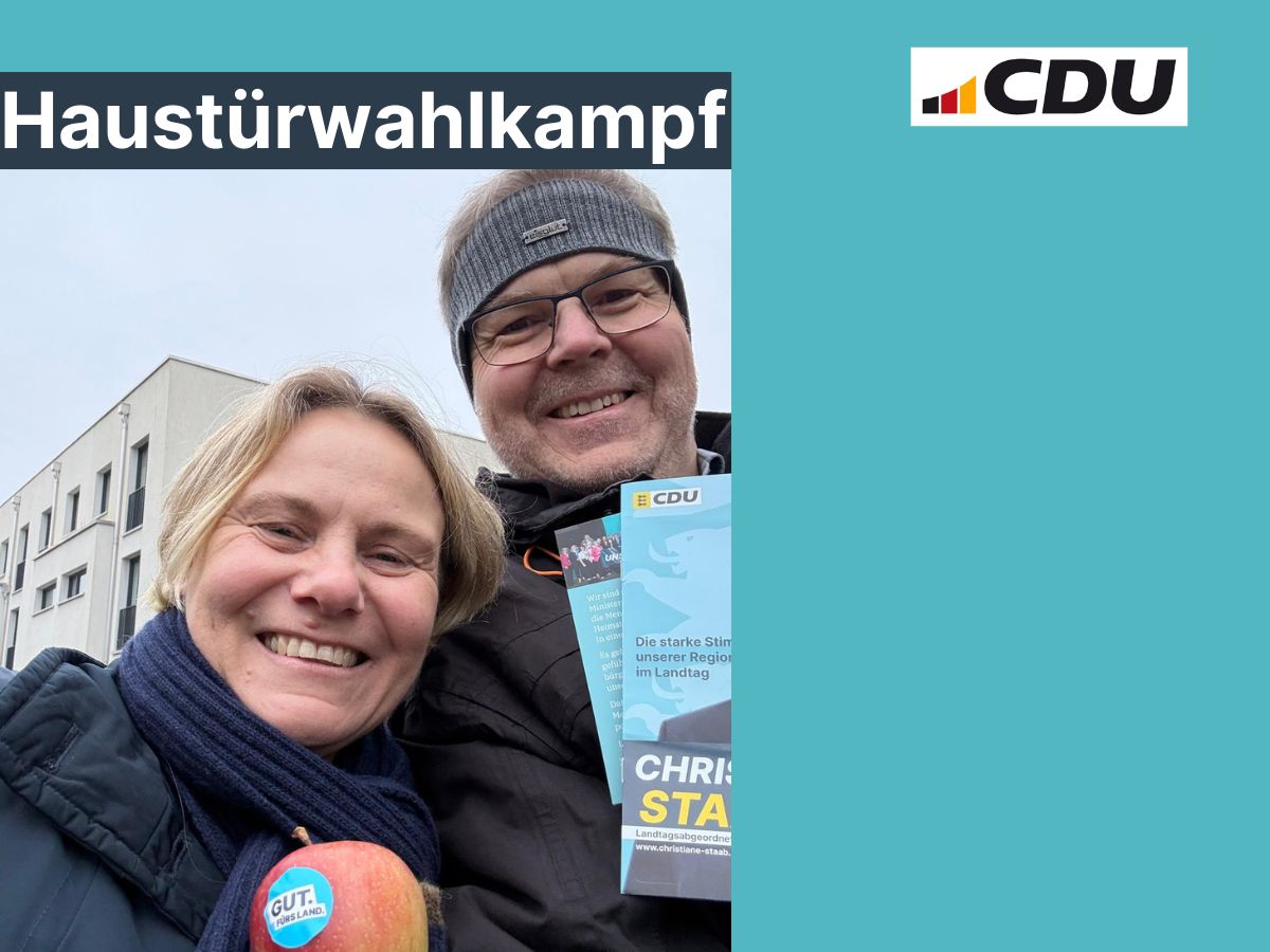 Haust�rwahlkampf in Walldorf-S�d: Christiane Staab und Dr. Clemens Kriesel unterwegs