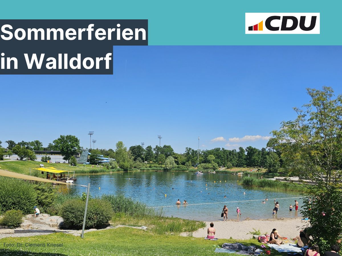 Sommerferien in Walldorf:
Bild vom Badesee im AQWA (Foto: Dr. Clemens Kriesel)