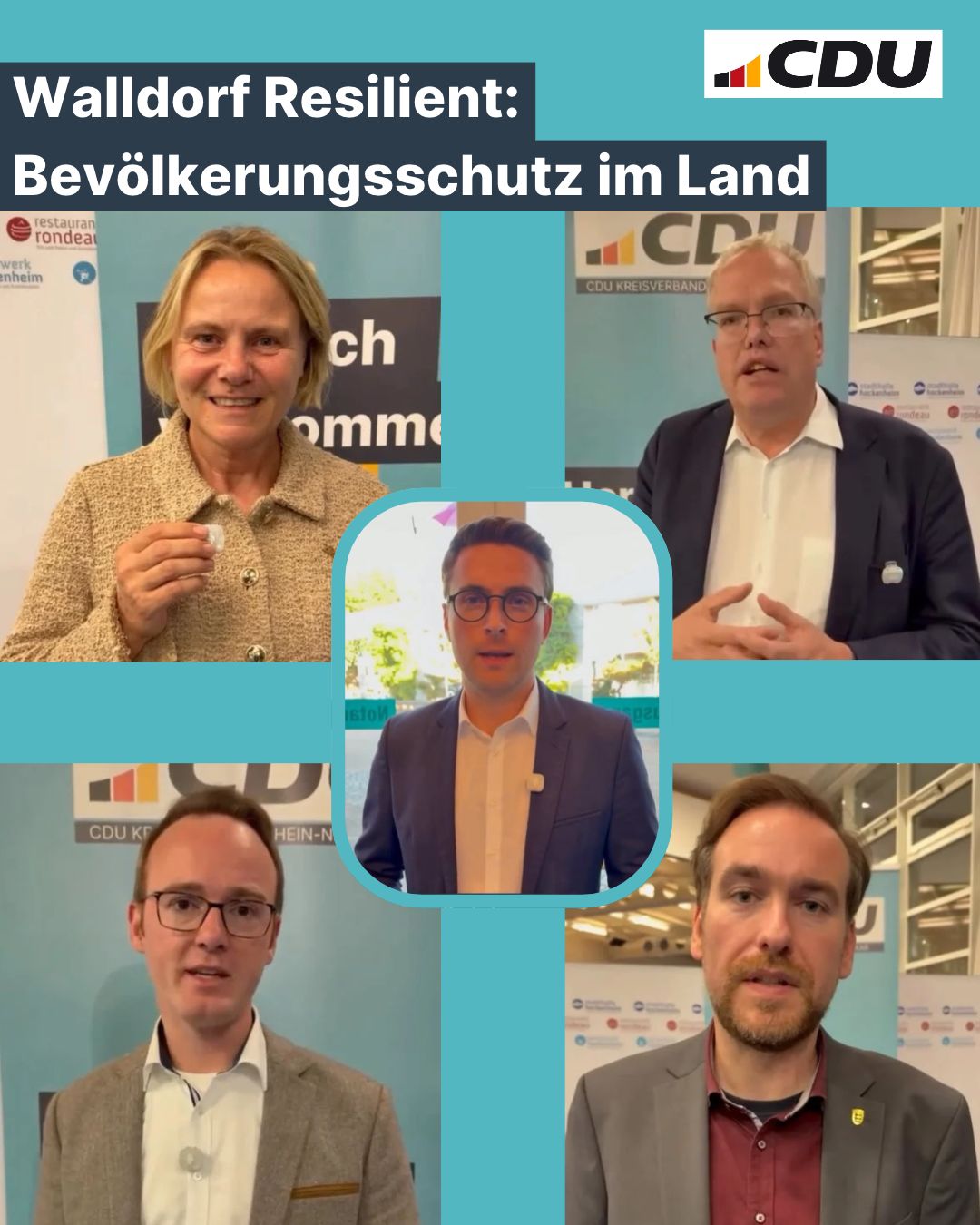 Der Hauptredner und die Workshopleiter: Adrian Probst (mitte), Christiane Staab (MdL), Dr. Albrecht Sch�tte (MdL), Dr. Bastian Schneider (MdL), Andreas Sturm (MdL)