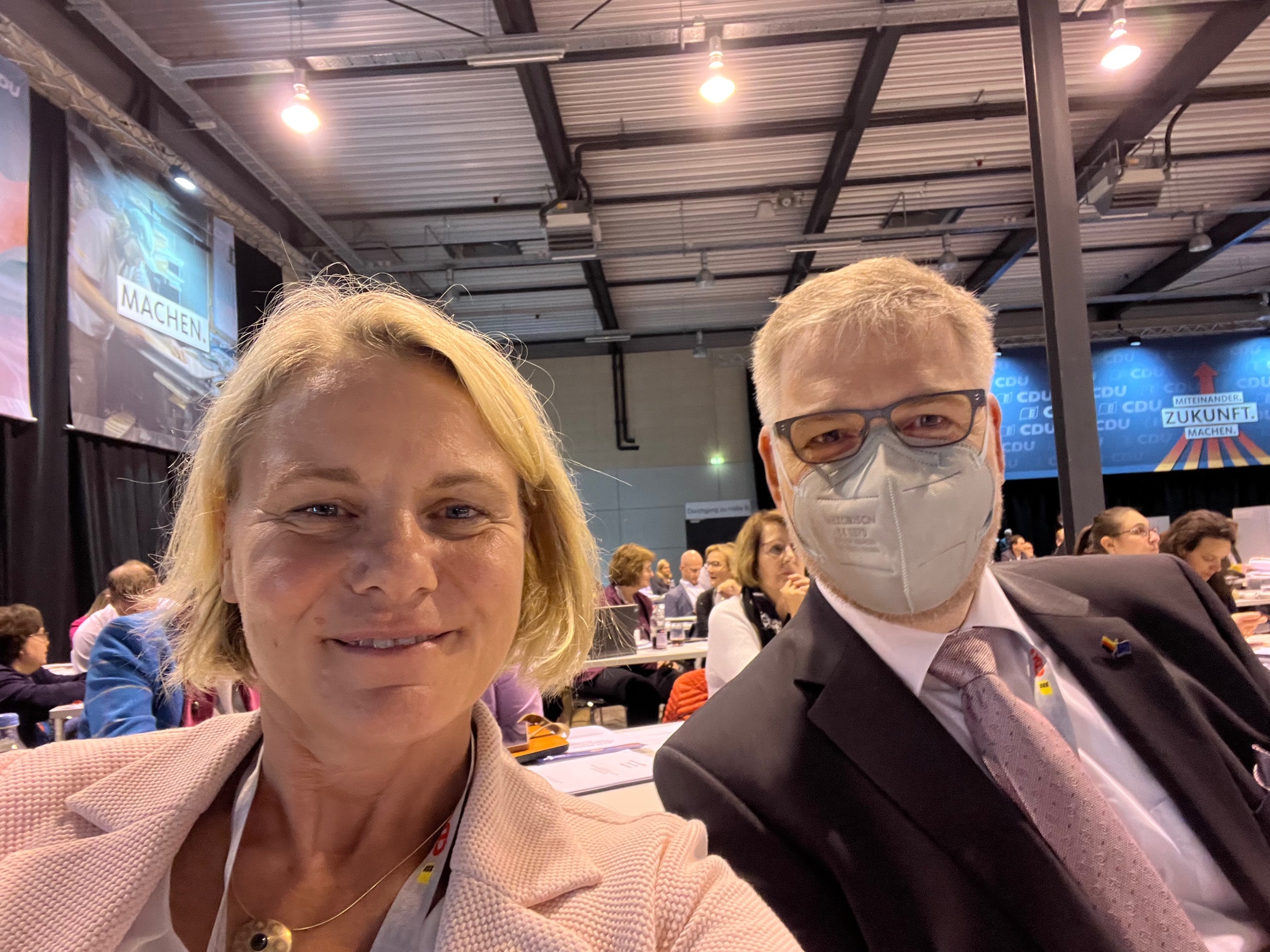 Christiane Staab und Dr. Clemens Kriesel auf dem Landesparteitag | Foto: Staab