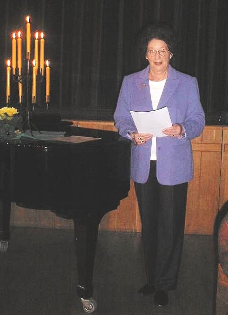 Eva-Maria Arens beim Neujahrscafé 2005 als Vorsitzende | Foto: Thomas Förster