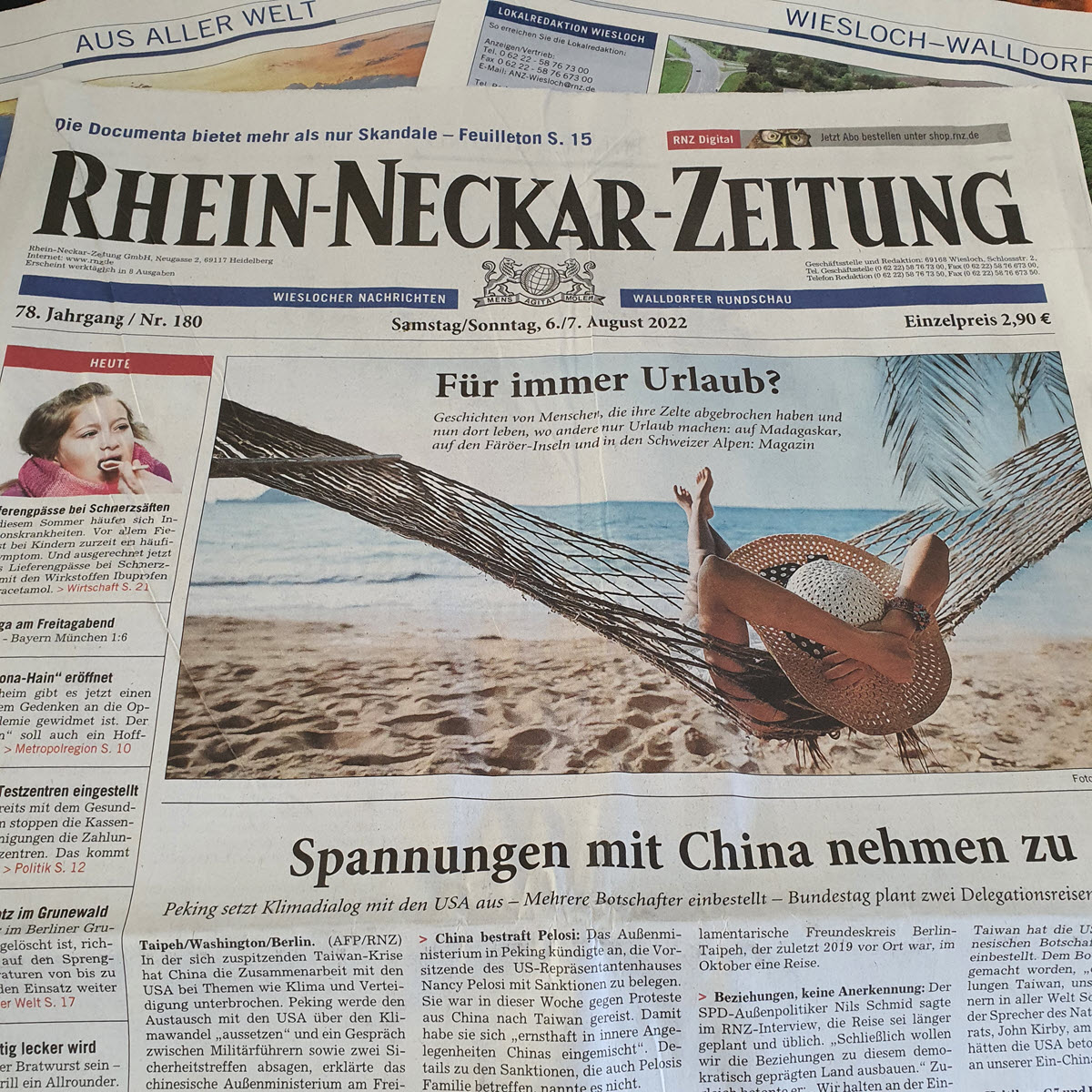 Die Rhein-Neckar-Zeitung im August | Foto: Dr. Clemens Kriesel