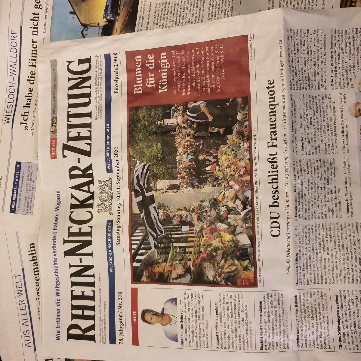 Die Rhein-Neckar-Zeitung im September 2022 | Foto: Dr. Clemens Kriesel