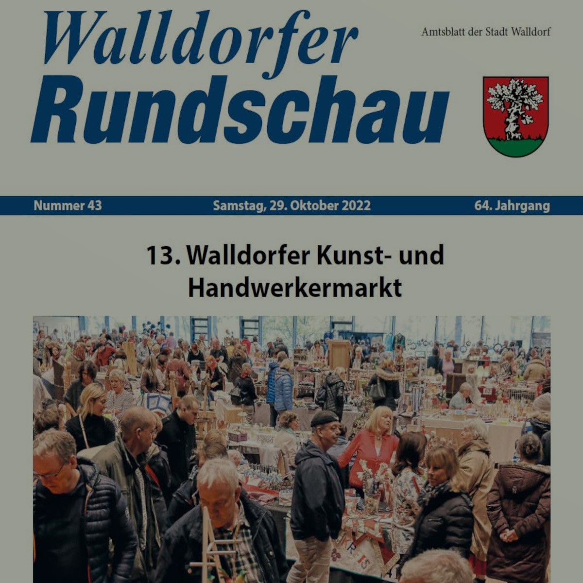 Die Walldorfer Rundschau 2022 Nr. 43 als E-paper | Bildschirmabgriff
