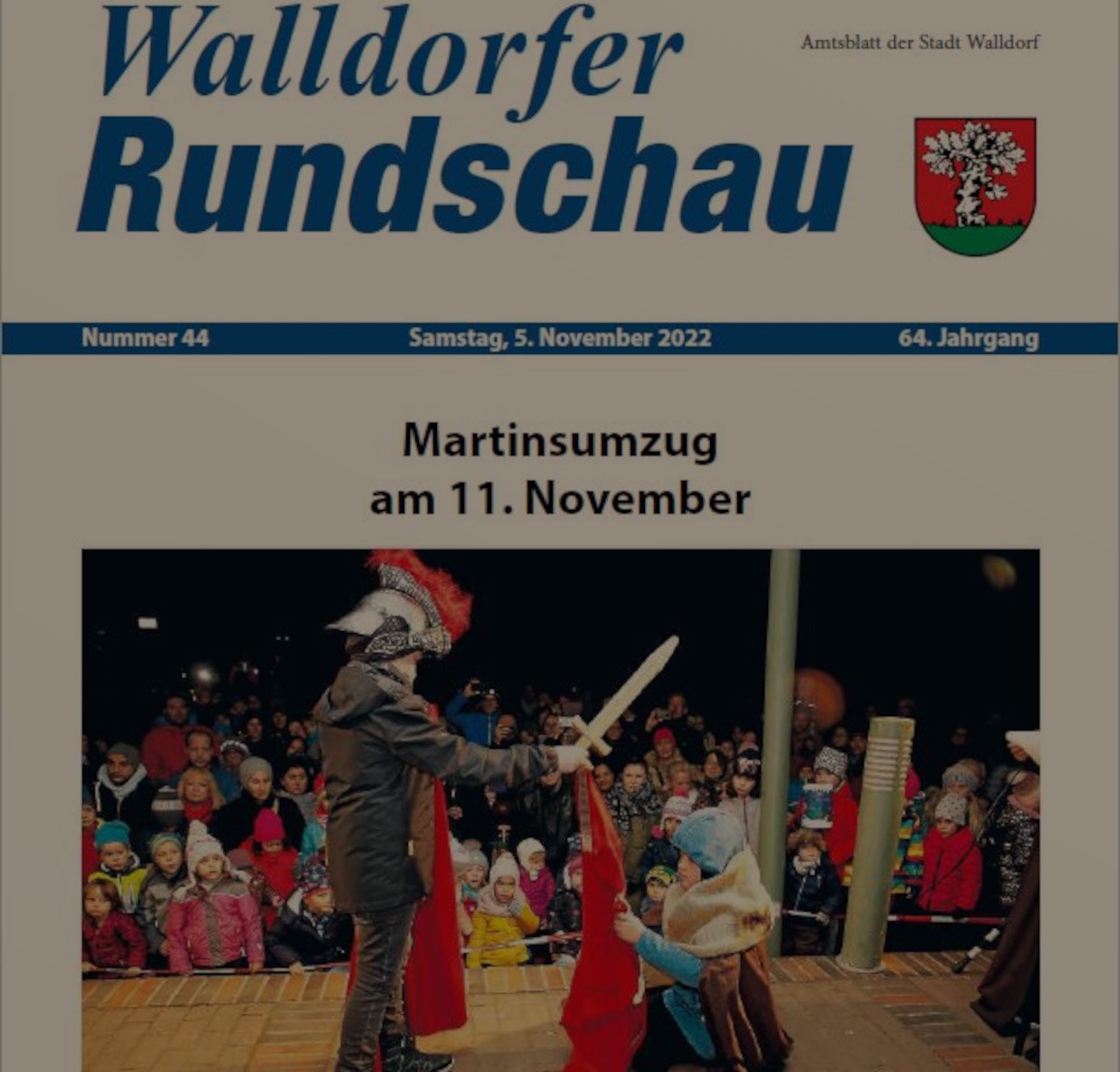 Die Walldorfer Rundschau 2022 Nr. 44 als E-paper | Bildschirmabgriff