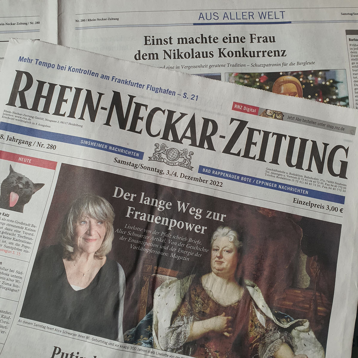 Rhein-Neckar-Zeitung im Dezember 2022 | Foto: Dr. Clemens Kriesel