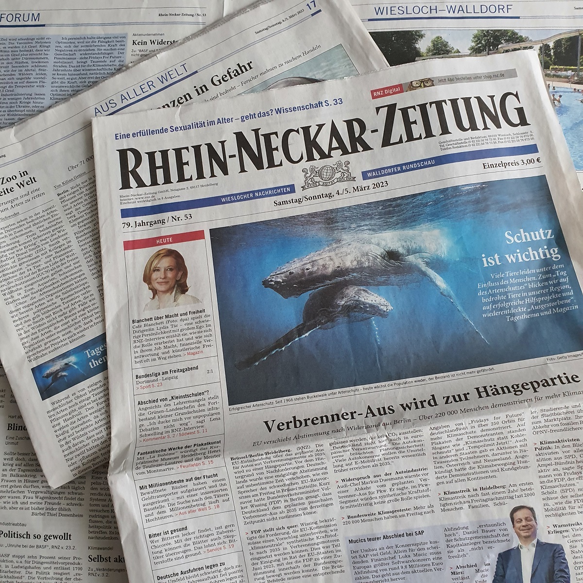 Die Rhein-Neckar-Zeitung im März| Foto: Dr. Clemens Kriesel