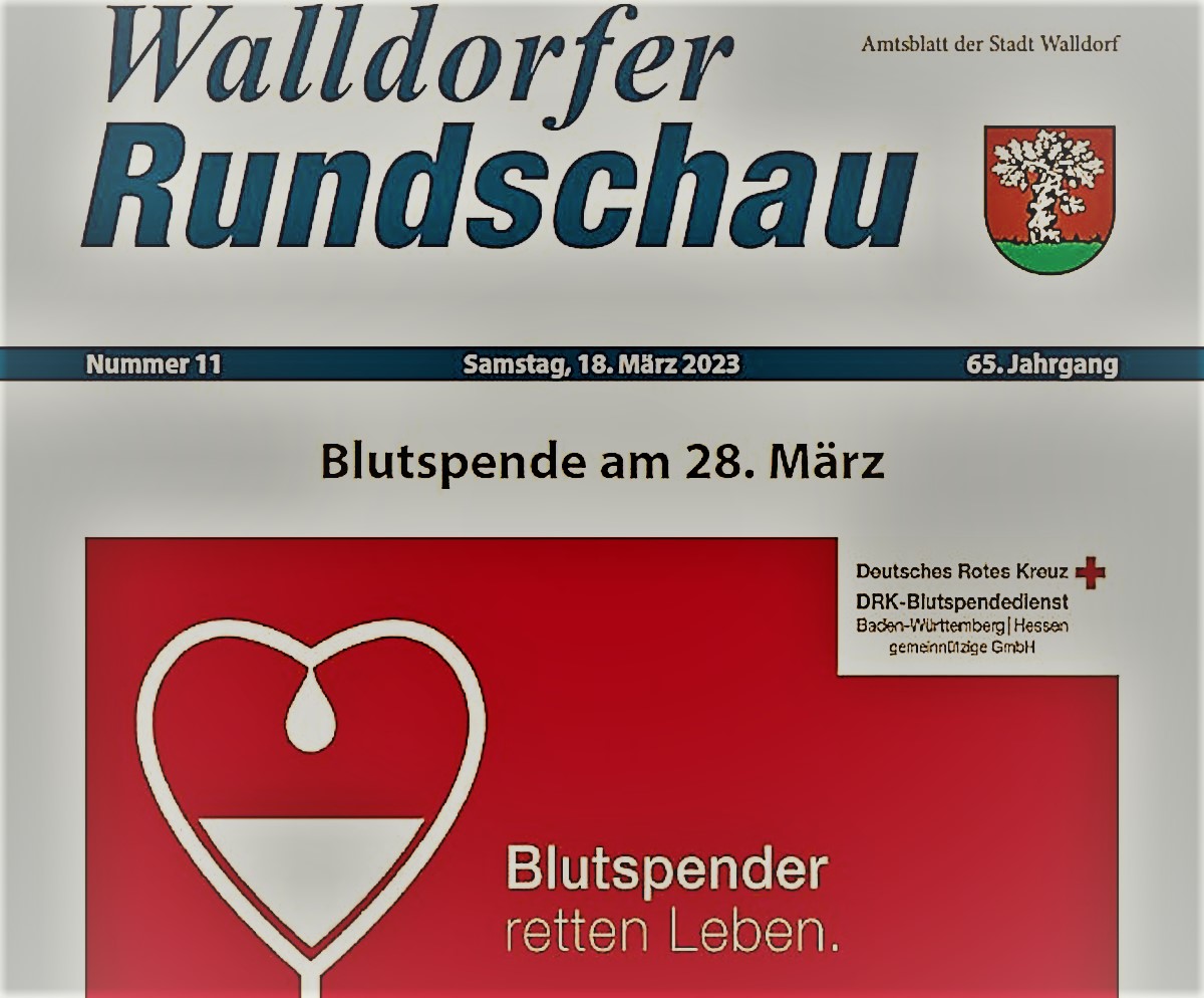 Die Walldorfer Rundschau 2023 Nr. 11 als E-paper | Bildschirmabgriff