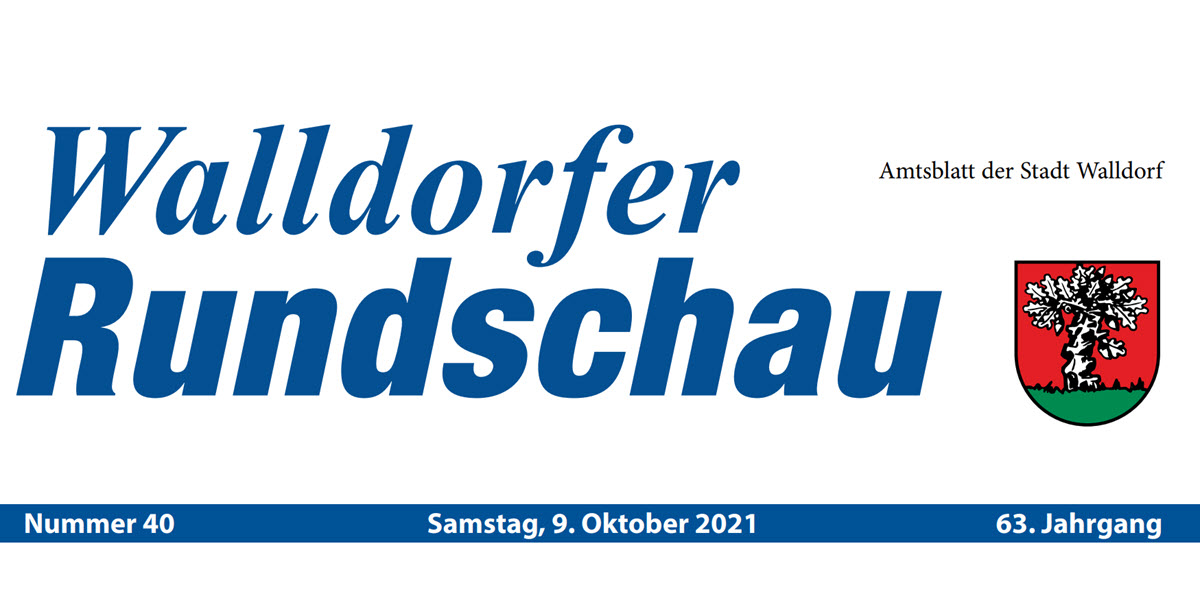 Screenshot der e-Paper Ausgabe der Walldorfer Rundschau Nr. 40
