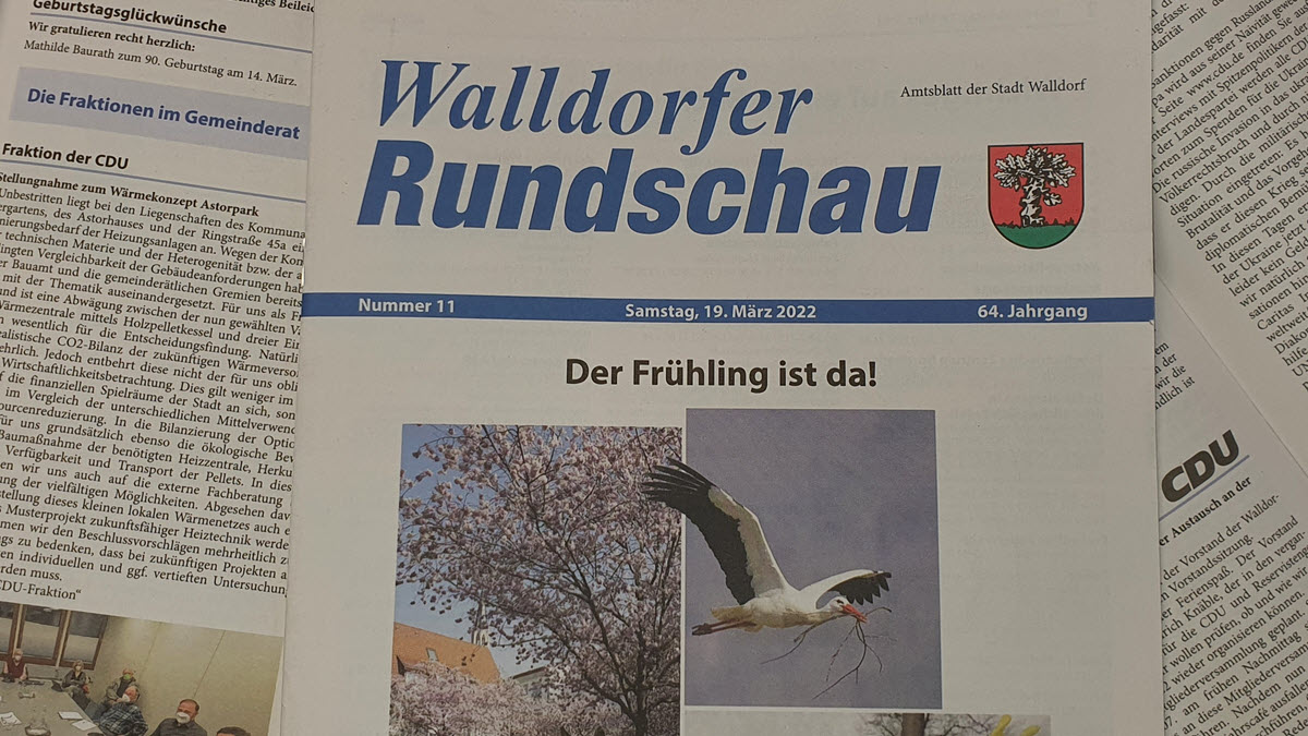 Walldorfer Rundschau 2022 Nr. 11 | Foto: Dr. Clemens Kriesel