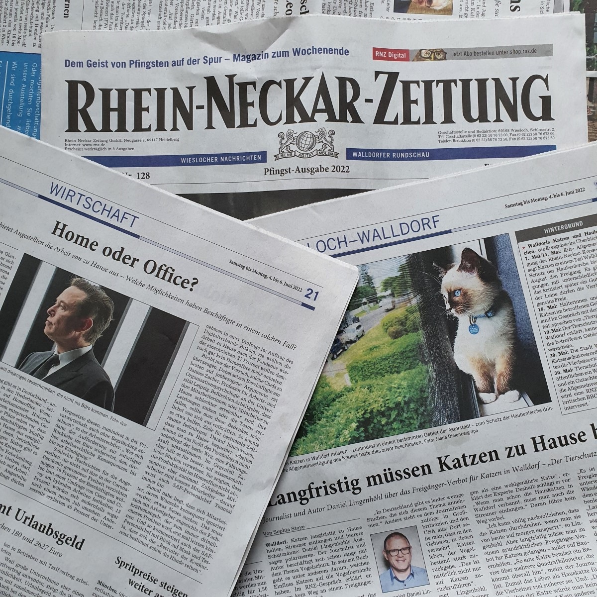 Rhein-Neckar-Zeitung im Juni 2022 | Foto: Dr. Clemens Kriesel